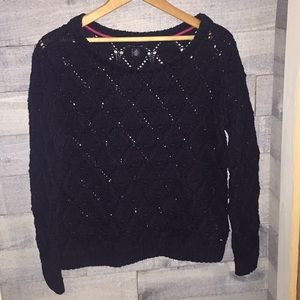 Tommy Hilfiger Sz Medium Navy Blue Knit Sweater